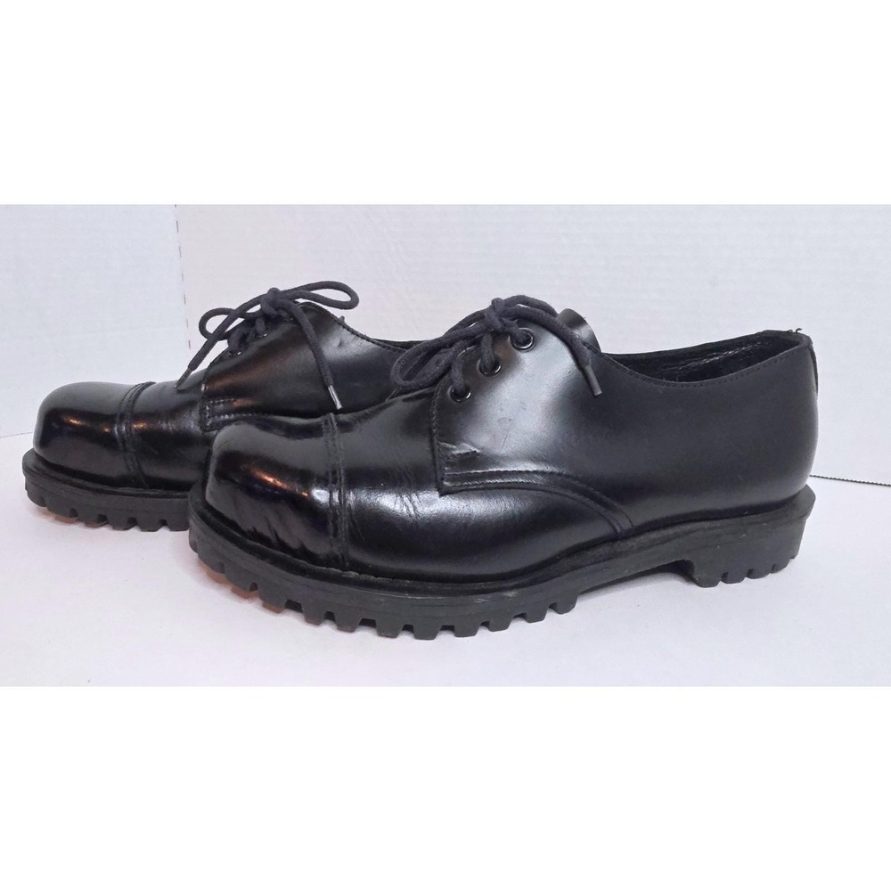 VTG 90s Doc Style Shellys Rangers M US 8/UK 7 Steel Toe Chunky Track Sole RARE